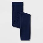 Girls' Fleece Lined Footless Tight - Cat & Jack Navy S, Girl's, Size:
