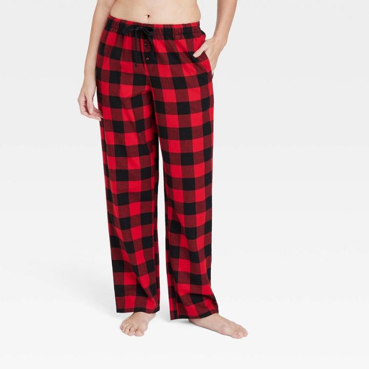 Women's Perfectly Cozy Flannel Pajama Pants - Stars Above Red