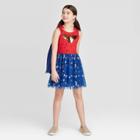 Girls' Wonder Woman Flip Sequin Dress - Blue