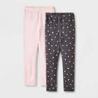 Toddler Girls' 2pk Adaptive Cozy Leggings - Cat & Jack Gray/pink