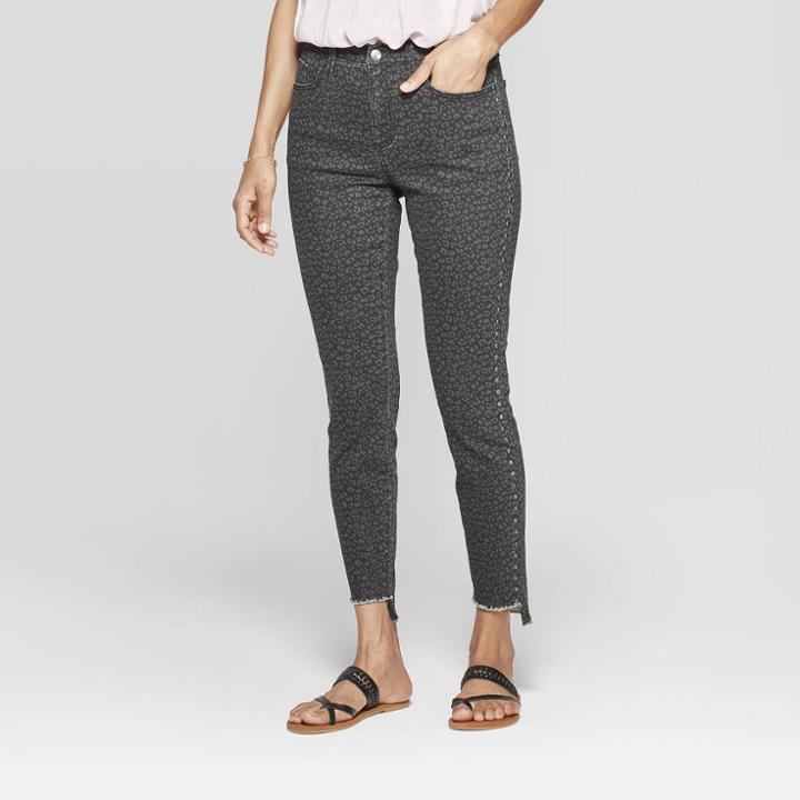 Women's Animal Print Mid-rise Pull-on Full Length Fashion Pants - Knox Rose 4,