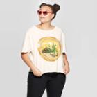Women's Plus Size Short Sleeve Desert Graphic T-shirt - Grayson Threads (juniors') - Cream