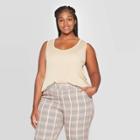Women's Plus Size Scoop Neck Tank Top - A New Day Brown