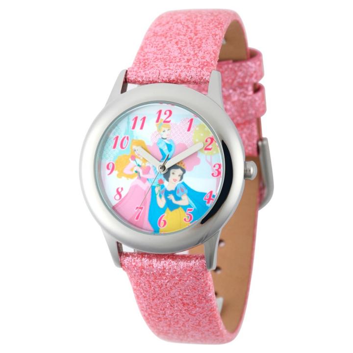 Girls' Disney Snow White Stainless Steel Case Watch - Pink