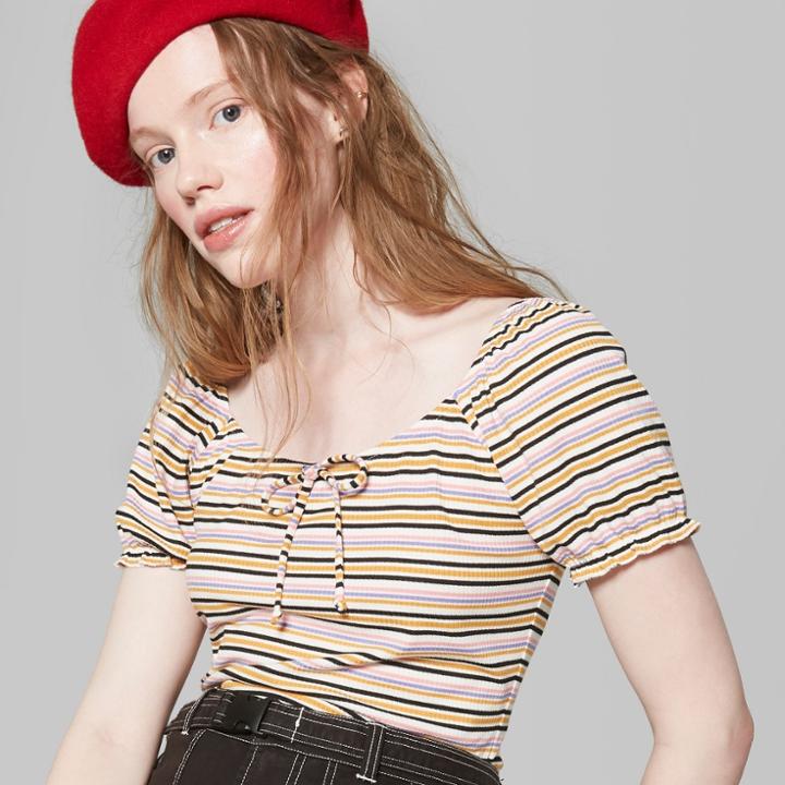 Women's Short Sleeve Feminine Puff Sleeve Top - Wild Fable Ivory Xxs, White