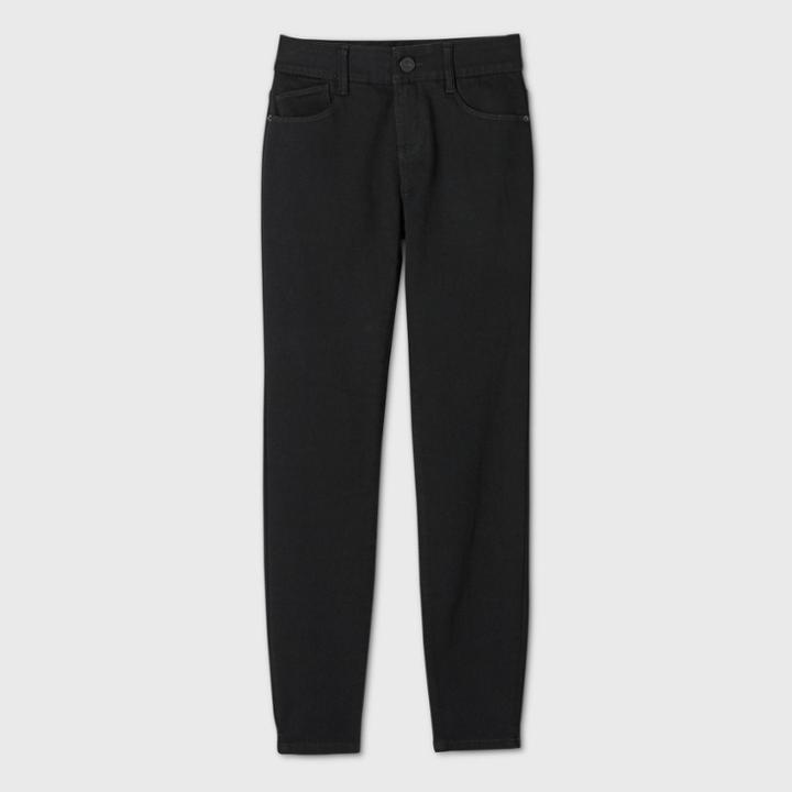 Women's Mid-rise No Gap Waist Twill Skinny Pants - Knox Rose Black