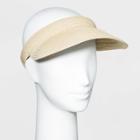 Women's Straw Visor Hat - A New Day Natural, Brown