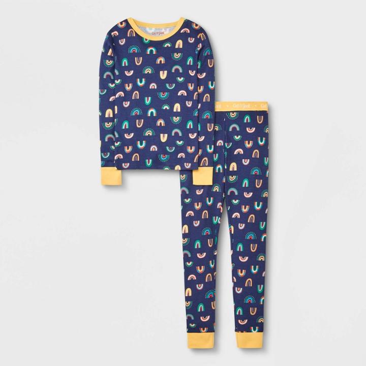 Girls' 2pc Rainbow 100% Cotton Pajama Set - Cat & Jack