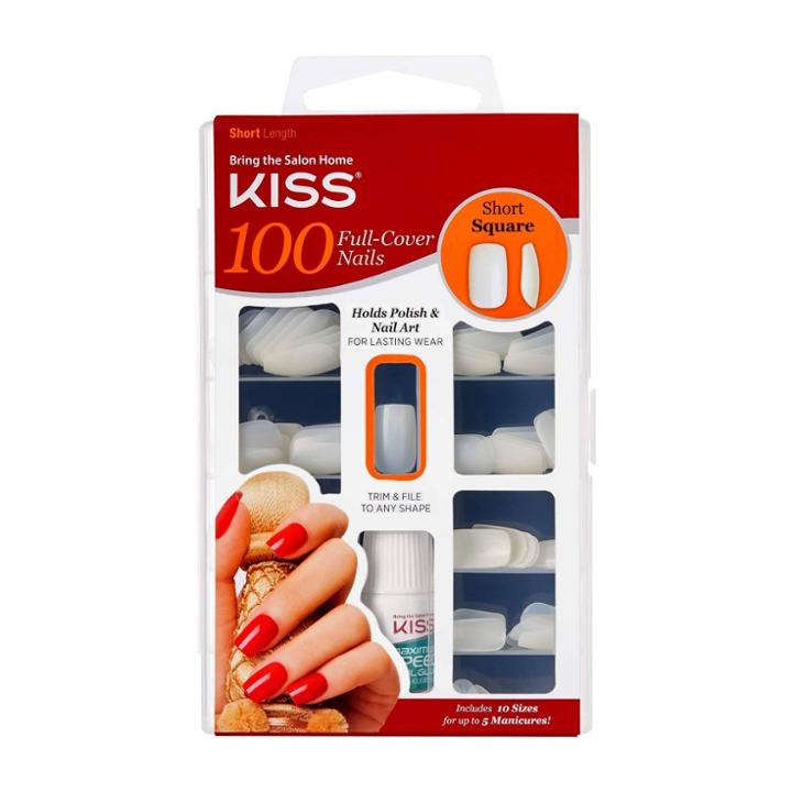 Kiss Nails Kiss Full Cover Fake Nails - Short