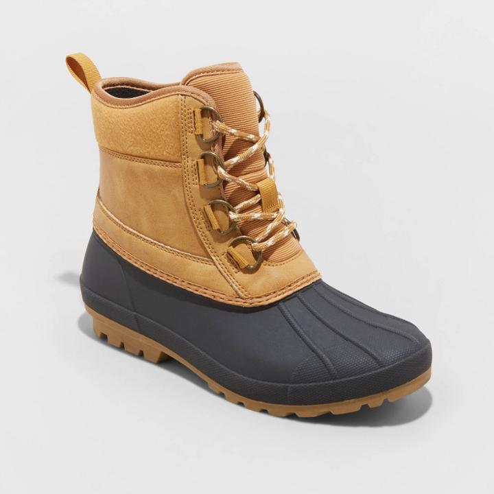 Women's Tiffy Duck Winter Boots - Universal Thread Tan/black