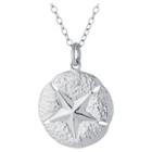 Target Sterling Silver Sand Dollarpendant - Silver (18), Girl's, Size: L: 16mm X W: 15.4mm - Chain: