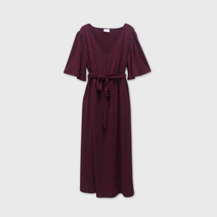 Flutter Short Sleeve Maternity Dress - Isabel Maternity By Ingrid & Isabel Red