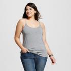 Women's Plus Size Cami - Ava & Viv - Medium Heather Gray 1x, Size: 1xl, Medium Grey Gray