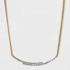 16 Stacked Multi Stones Collar Statement Necklace - A New Day Green