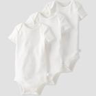 Baby 3pk Short Sleeve Bodysuit - Little Planet By Carter's White Newborn