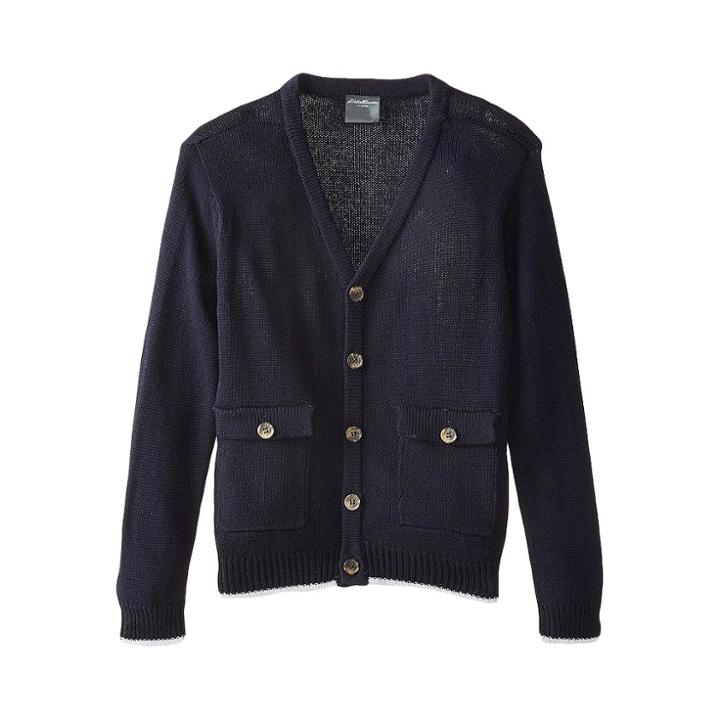 Eddie Bauer Boys' Cardigan Sweater 16 - Navy, Size:
