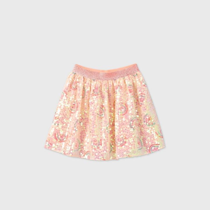 Girls' Rainbow Sequin Skirt - Cat & Jack Blush