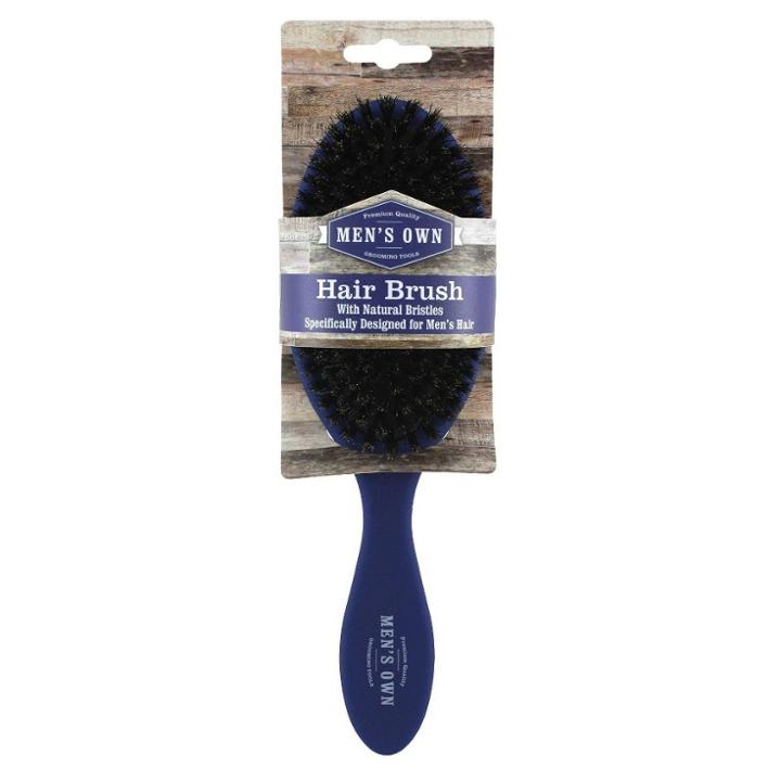 Swissco Men's Own Soft Touch Hair Brush 100% Boar Bristle