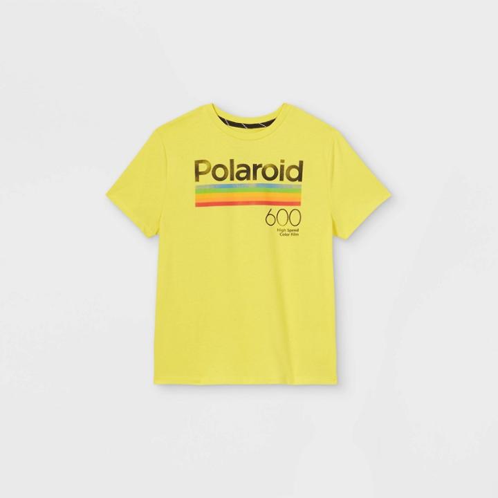 Boys' Polaroid Graphic Short Sleeve T-shirt - Art Class Yellow