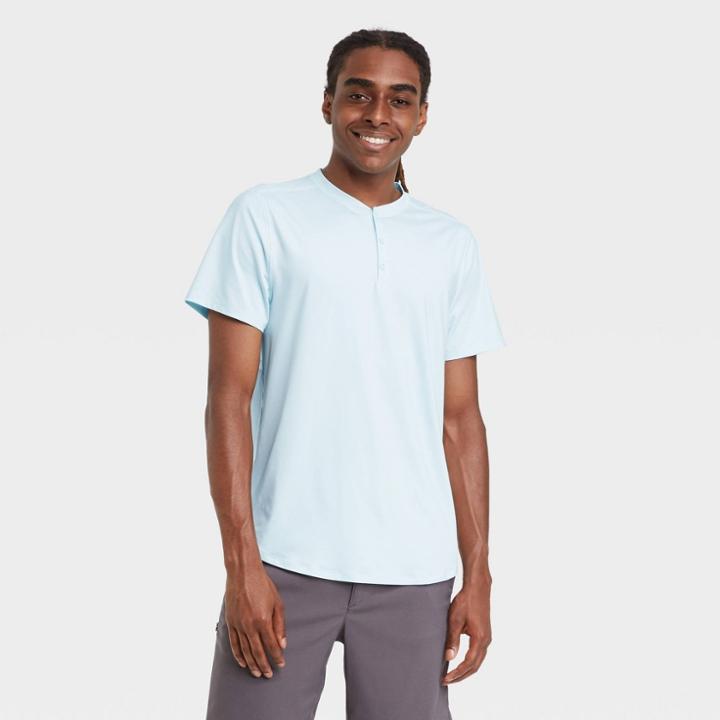 Men's Upf 50 Short Sleeve T-shirt - All In Motion Ice Blue