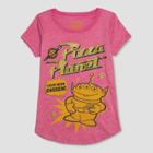 Disney Girls' Toy Story Pizza Planet Short Sleeve T-shirt - Pink