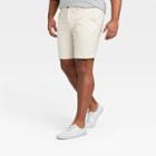 Men's Big & Tall 9 Linden Flat Front Shorts - Goodfellow & Co Light Cream 44,
