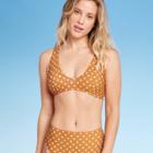 Women's Polka Dot Bikini Top - Sunn Lab Swim Xs, Women's, Yellow