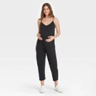 The Nines By Hatch Maternity Sleeveless Jersey Jumpsuit Black