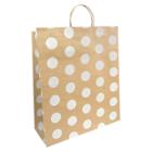 Spritz Large Solid Natural With White Polka Dots Gift Bag -