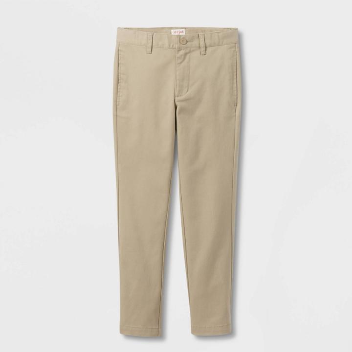 Boys' Straight Fit Uniform Chino Pants - Cat & Jack Dark Khaki