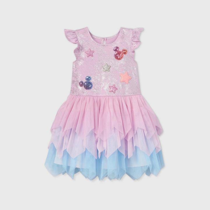 Disney X Pippa & Julie Toddler Girls' Pippa And Julie Disney Sleeveless Minnie Mouse Sequin Tutu Dress - Lavender 2t, Girl's,