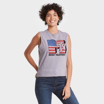Women's Mtv Americana Graphic Tank Top - Gray