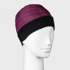 Women's Quilted Pieced Beanie - C9 Champion Purple, Black