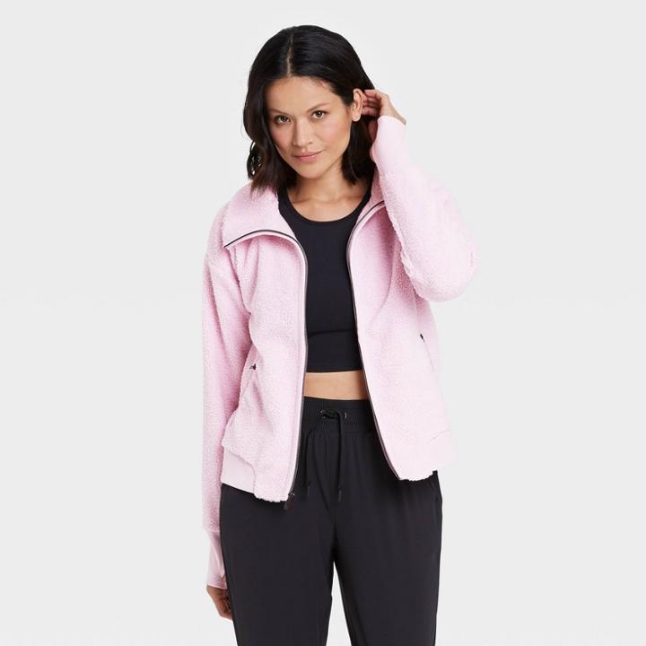 All In Motion Women's Sherpa Full Zip Fleece Jacket - All In