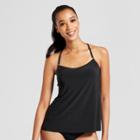 Women's Strappy Back Tankini Top - Aqua Green