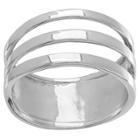 Target Women's Polished Triple Band Ring In Sterling Silver - Gray (size