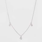 Sterling With Cubic Zirconium Necklace - A New Day Silver, Women's