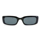 Women's Rectangle Sunglasses With Solid Smoke Lens - Wild Fable Black/white