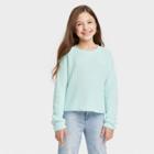 Girls' Pullover Sweater - Cat & Jack Light Turquoise
