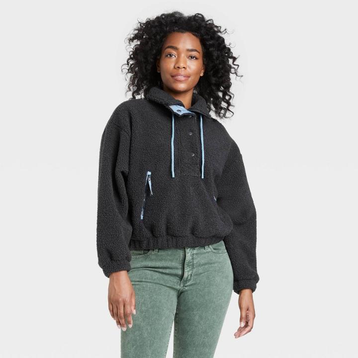 Women's Sherpa Sweatshirt - Universal Thread Dark Blue