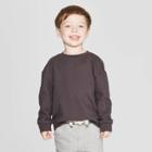 Toddler Boys' Rib Sleeve Crew Pullover Sweatshirt - Art Class Black