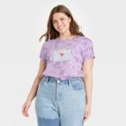 Netflix Women's To All The Boys 3 Plus Size Letter Short Sleeve Graphic T-shirt - Purple
