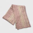 Women's Fair Isle Oblong Scarf - Universal Thread Pink One Size, Women's