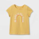 Toddler Girls' 'be Kind' Rainbow Graphic T-shirt - Cat & Jack Light Yellow