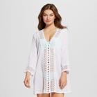 Mango Reef Women's Crochet Front Dress - White -