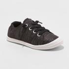 Girls' Mad Love Shana Canvas Metallic Sneakers - Black