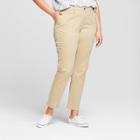 Women's Plus Size Slim Chino Pants - A New Day Tan