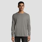 Hanes 1901 Men's Big & Tall Long Sleeve T-shirt - Gray