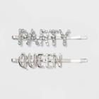 Queen Party Metal With Gems Bobby Hair Clips And Pins - Wild Fable