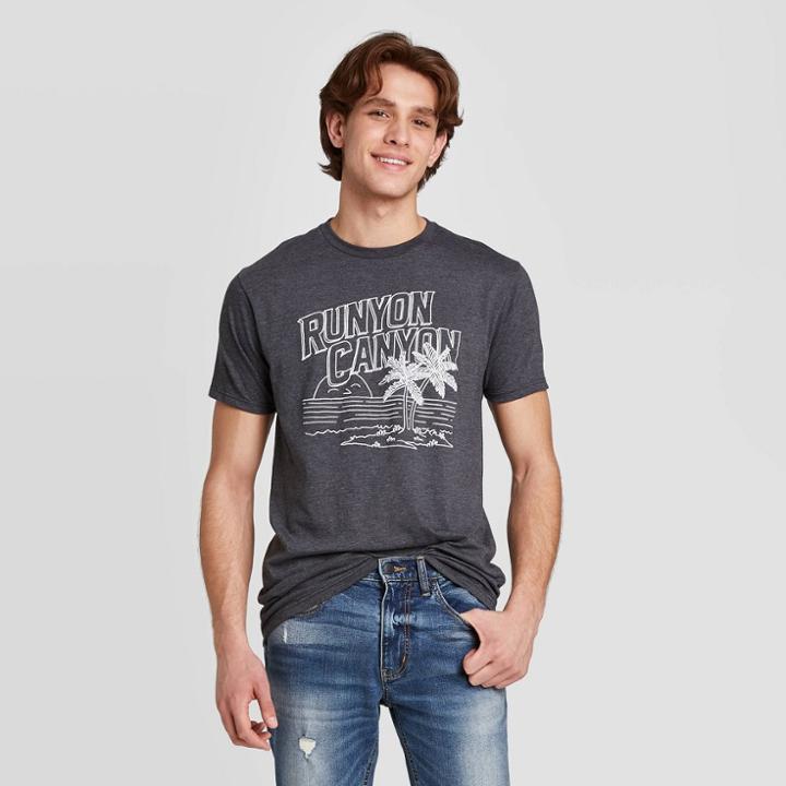 Men's Short Sleeve Runyon Canyon Graphic T-shirt - Awake Gray S, Men's,